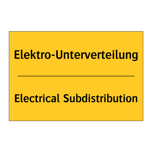 Elektro-Unterverteilung - Electrical Subdistribution