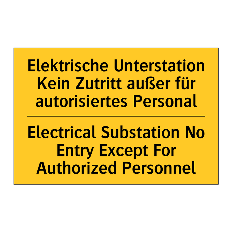 Elektrische Unterstation Kein /.../ - Electrical Substation No Entry /.../