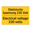 Elektrische Spannung 230 Volt - Electrical voltage 230 volts