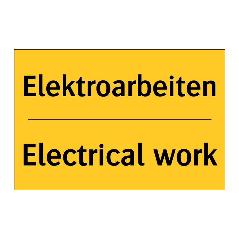 Elektroarbeiten - Electrical work