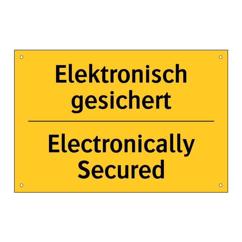 Elektronisch gesichert - Electronically Secured