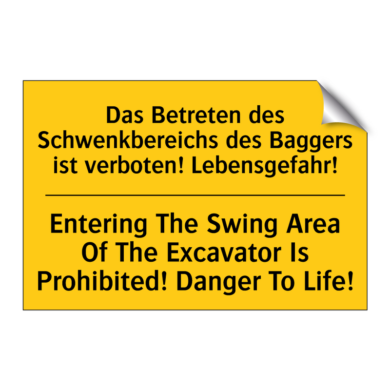Das Betreten des Schwenkbereichs /.../ - Entering The Swing Area Of The /.../