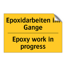 Epoxidarbeiten im Gange - Epoxy work in progress