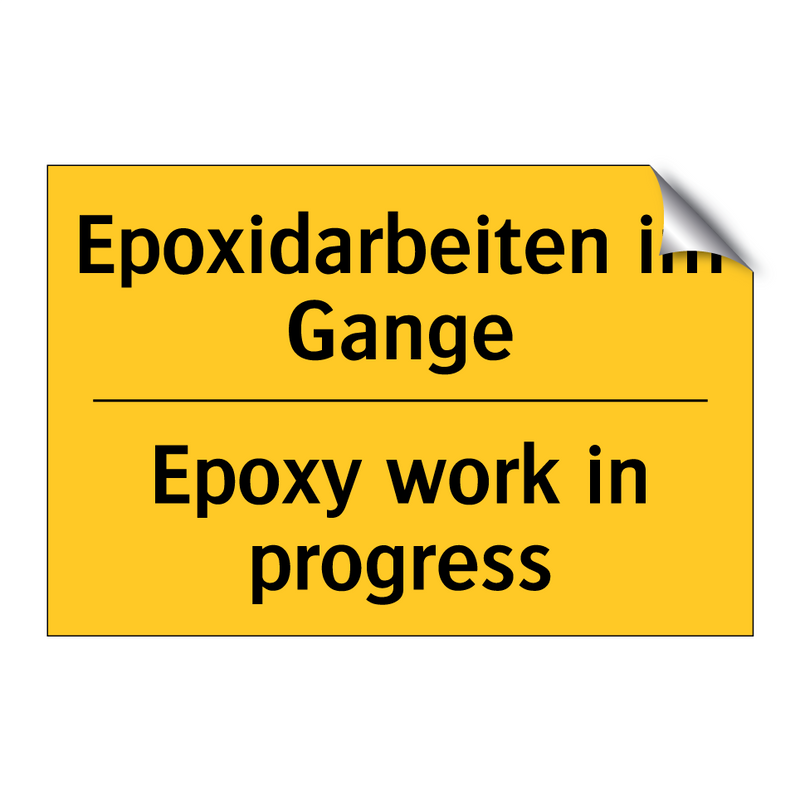 Epoxidarbeiten im Gange - Epoxy work in progress