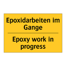 Epoxidarbeiten im Gange - Epoxy work in progress
