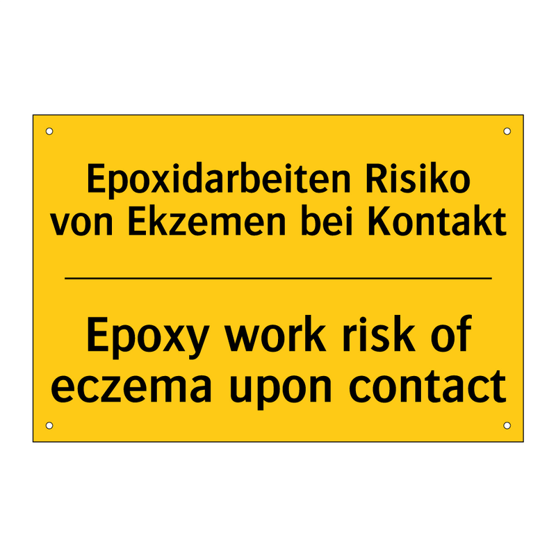 Epoxidarbeiten Risiko von Ekzemen /.../ - Epoxy work risk of eczema upon /.../
