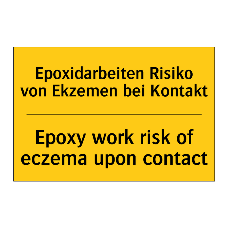 Epoxidarbeiten Risiko von Ekzemen /.../ - Epoxy work risk of eczema upon /.../
