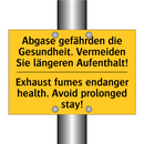 Abgase gefährden die Gesundheit. /.../ - Exhaust fumes endanger health. /.../