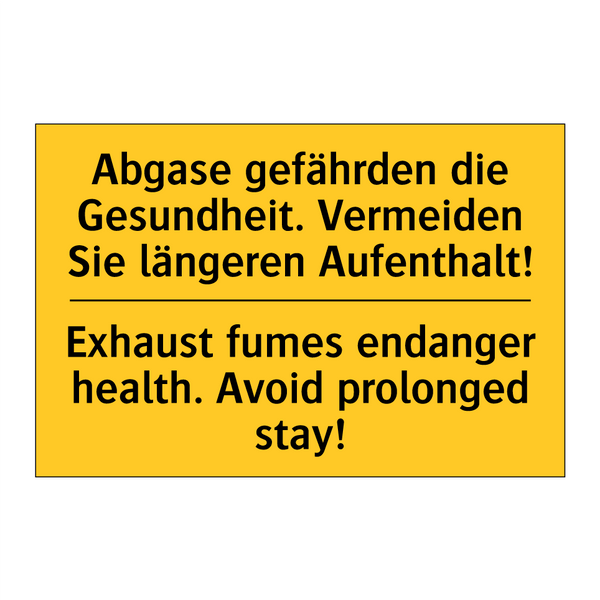 Abgase gefährden die Gesundheit. /.../ - Exhaust fumes endanger health. /.../
