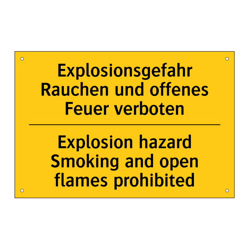Explosionsgefahr Rauchen und offenes /.../ - Explosion hazard Smoking and open /.../