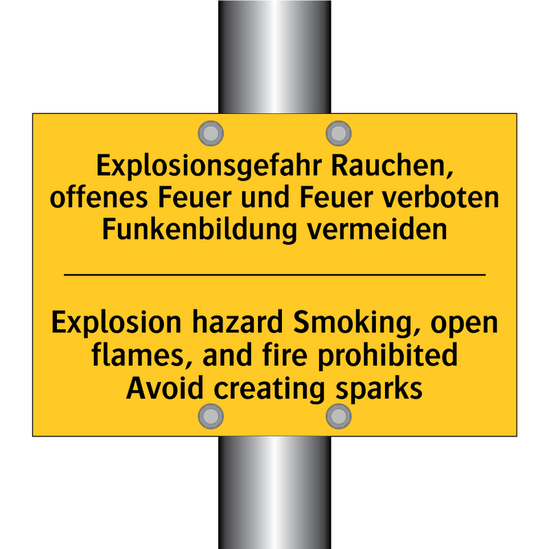 Explosionsgefahr Rauchen, offenes /.../ - Explosion hazard Smoking, open /.../