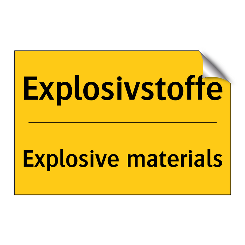 Explosivstoffe - Explosive materials