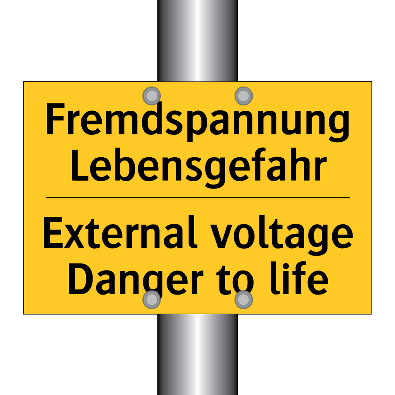 Fremdspannung Lebensgefahr - External voltage Danger to life/.../