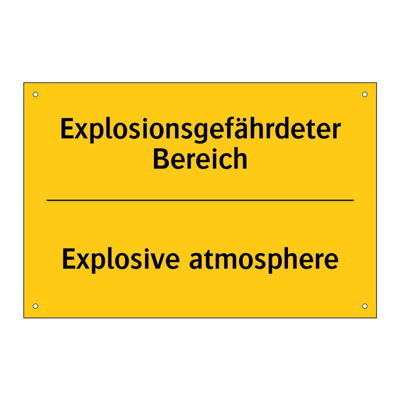 Explosionsgefährdeter Bereich - Explosive atmosphere
