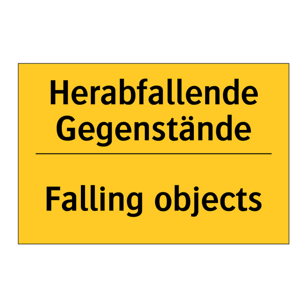 Herabfallende Gegenstände - Falling objects