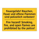 Feuergefahr! Rauchen, Feuer und /.../ - Fire hazard! Smoking, fire, and /.../