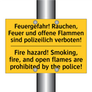 Feuergefahr! Rauchen, Feuer und /.../ - Fire hazard! Smoking, fire, and /.../