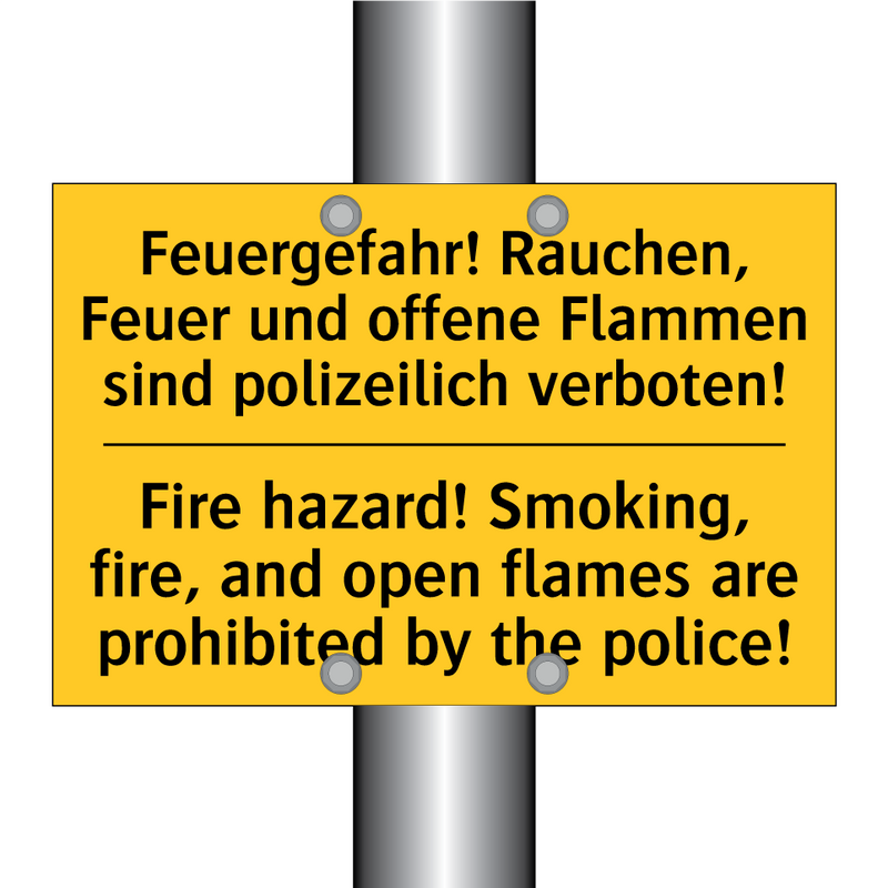 Feuergefahr! Rauchen, Feuer und /.../ - Fire hazard! Smoking, fire, and /.../