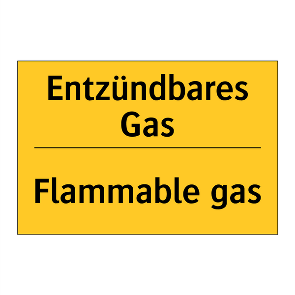 Entzündbares Gas - Flammable gas