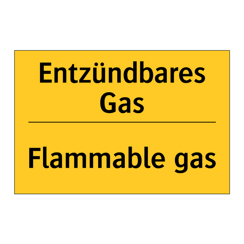 Entzündbares Gas - Flammable gas