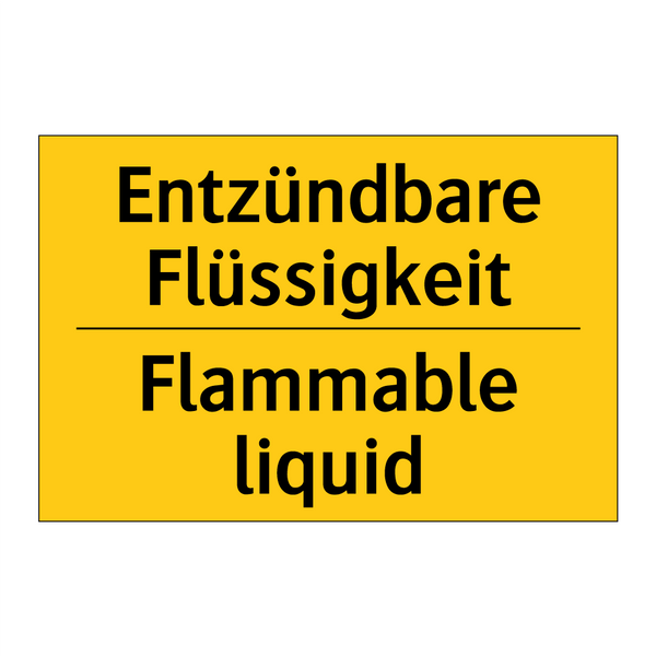 Entzündbare Flüssigkeit - Flammable liquid