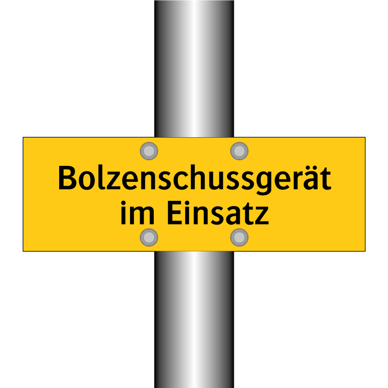 Bolzenschussgerät im Einsatz