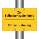 Zur Selbstkennzeichnung - For self-labeling