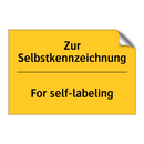 Zur Selbstkennzeichnung - For self-labeling