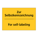 Zur Selbstkennzeichnung - For self-labeling