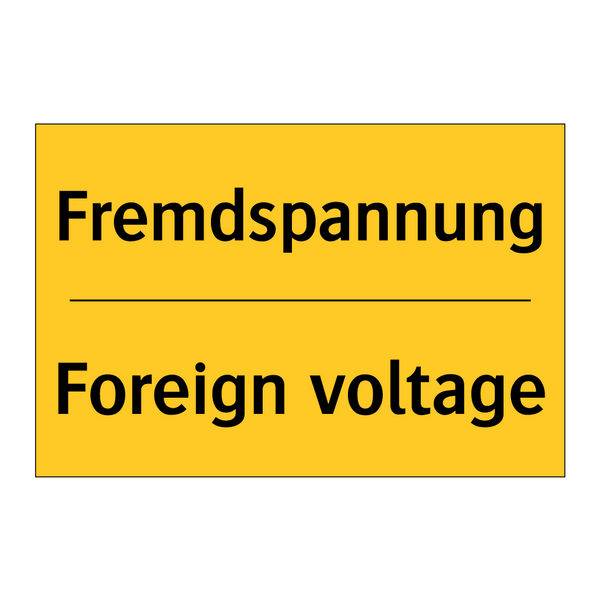 Fremdspannung - Foreign voltage