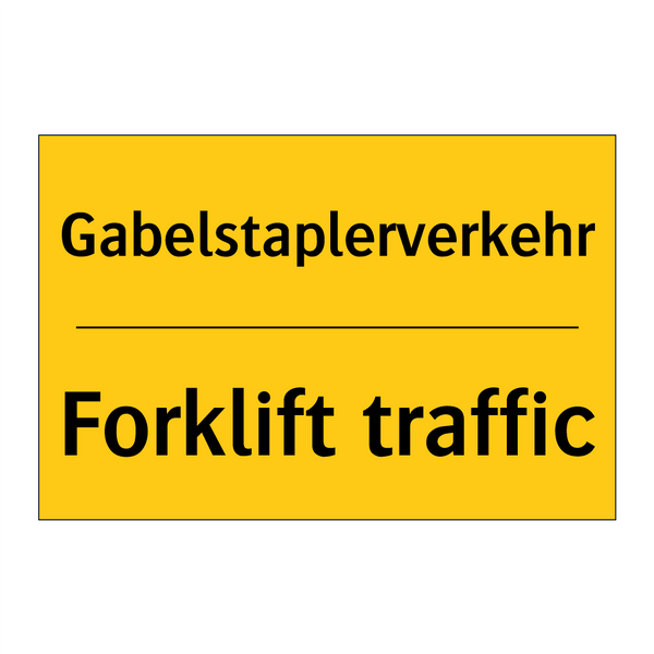 Gabelstaplerverkehr - Forklift traffic