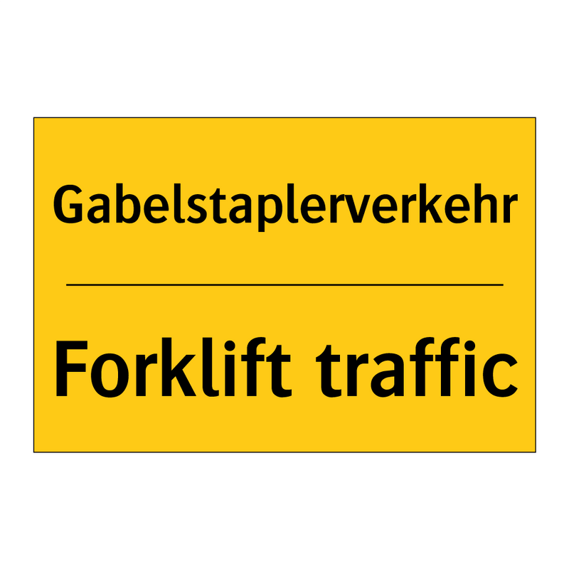 Gabelstaplerverkehr - Forklift traffic