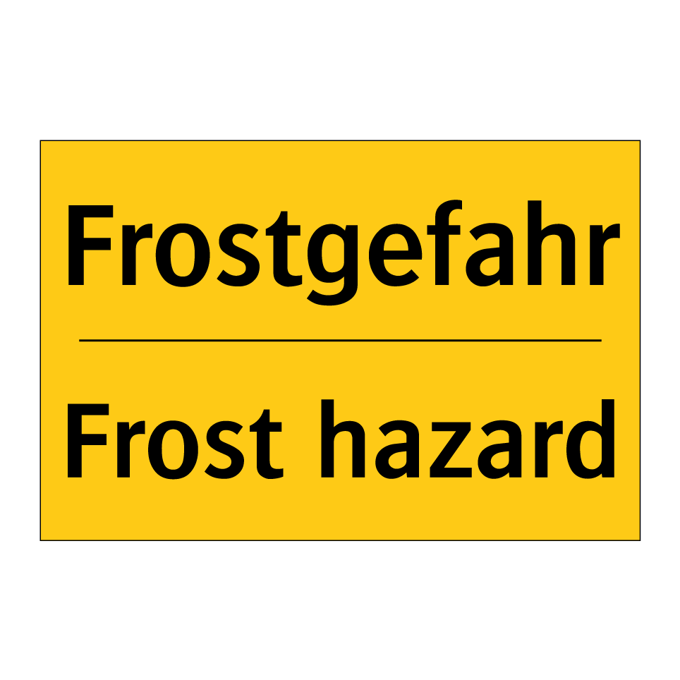 Kauf Frostgefahr - Frost hazard schild | SignOnline | DE-W3471