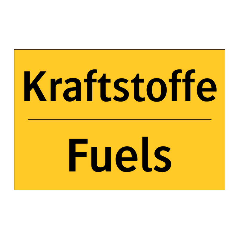 Kraftstoffe - Fuels
