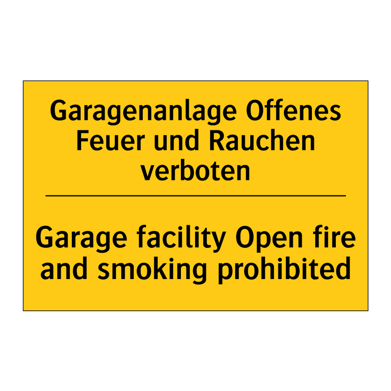 Garagenanlage Offenes Feuer und /.../ - Garage facility Open fire and /.../