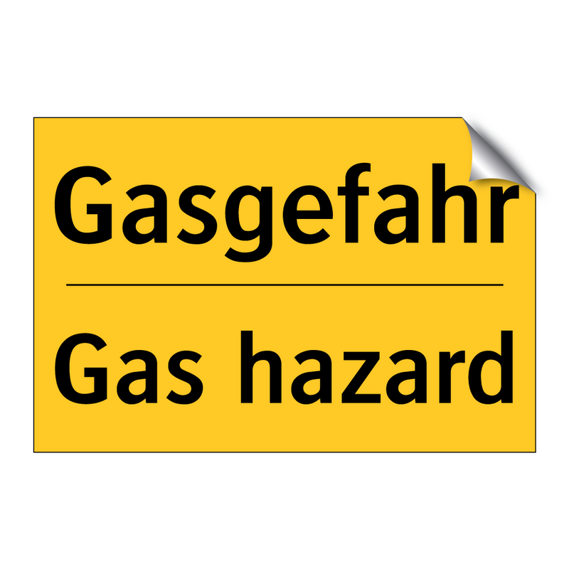 Gasgefahr - Gas hazard