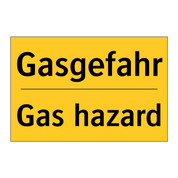 Gasgefahr - Gas hazard