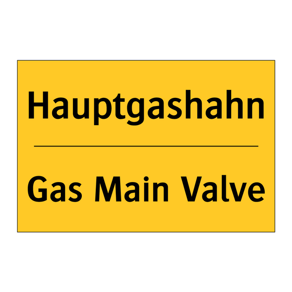 Hauptgashahn - Gas Main Valve