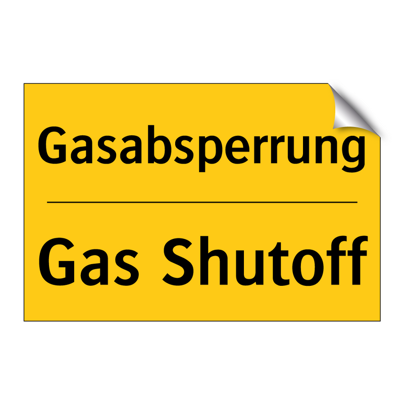 Gasabsperrung - Gas Shutoff