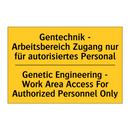Gentechnik - Arbeitsbereich Zugang /.../ - Genetic Engineering - Work Area /.../