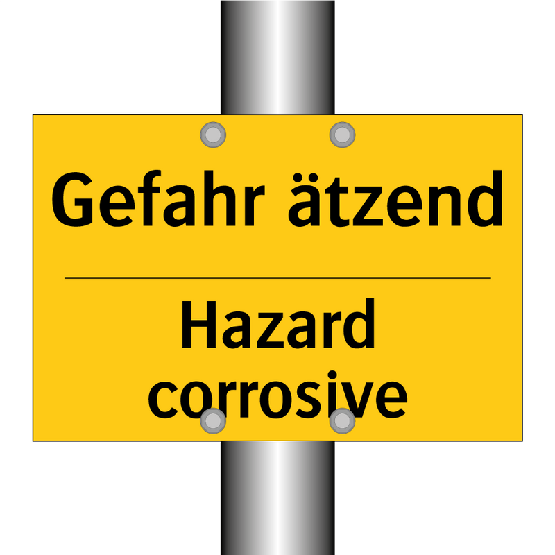 Gefahr ätzend - Hazard corrosive