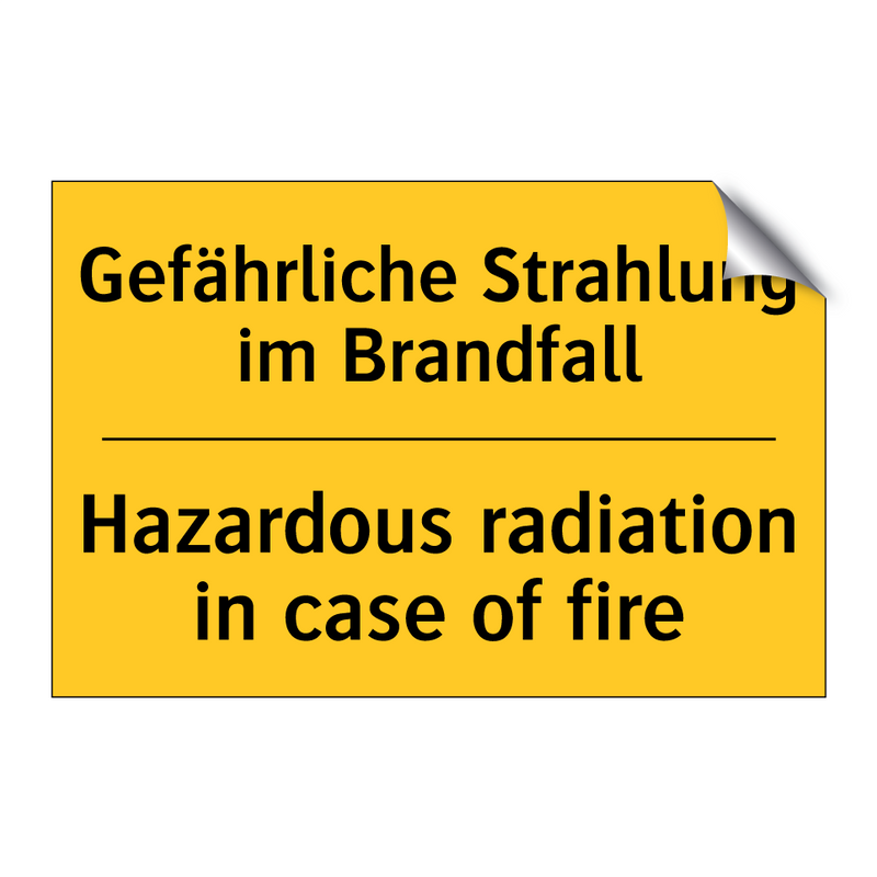 Gefährliche Strahlung im Brandfall/.../ - Hazardous radiation in case of /.../