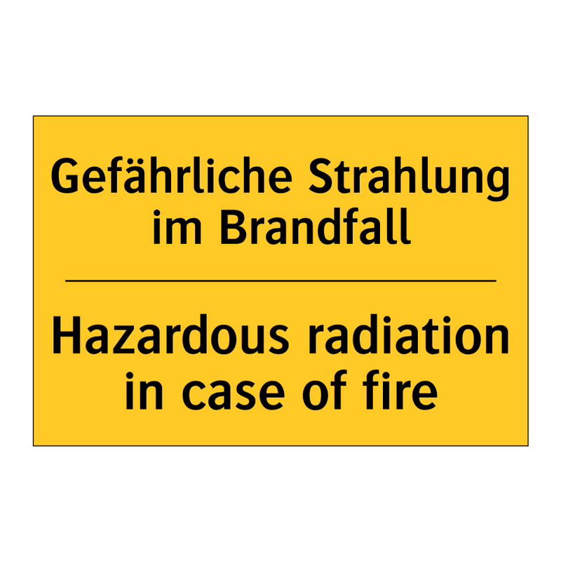 Gefährliche Strahlung im Brandfall/.../ - Hazardous radiation in case of /.../