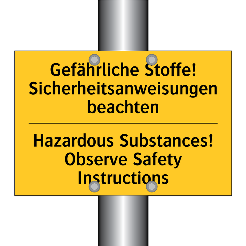 Gefährliche Stoffe! Sicherheitsanweisungen /.../ - Hazardous Substances! Observe /.../