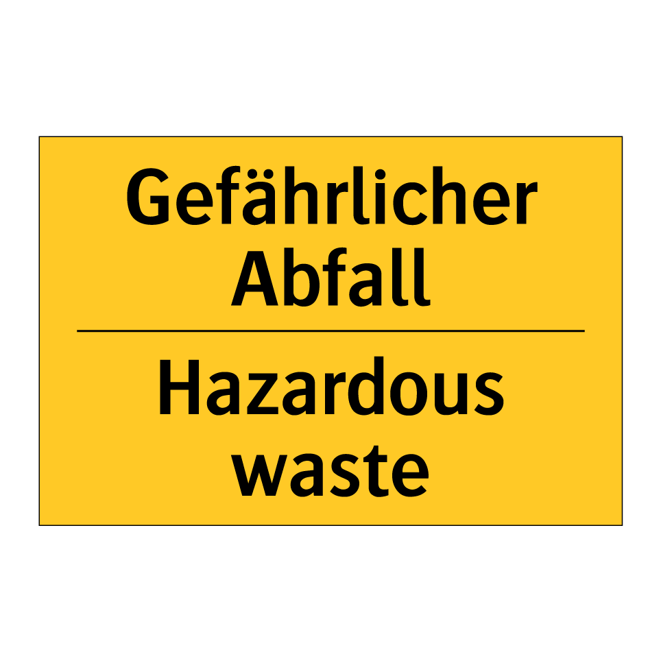 Kauf Gefährlicher Abfall - Hazardous waste schild | SignOnline | DE-W3508