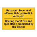 Heizraum! Feuer und offenes Licht /.../ - Heating room! Fire and open flame /.../