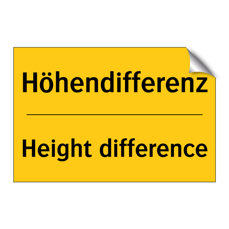 Höhendifferenz - Height difference