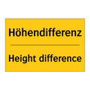 Höhendifferenz - Height difference