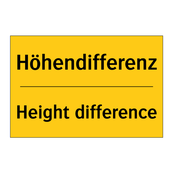 Höhendifferenz - Height difference