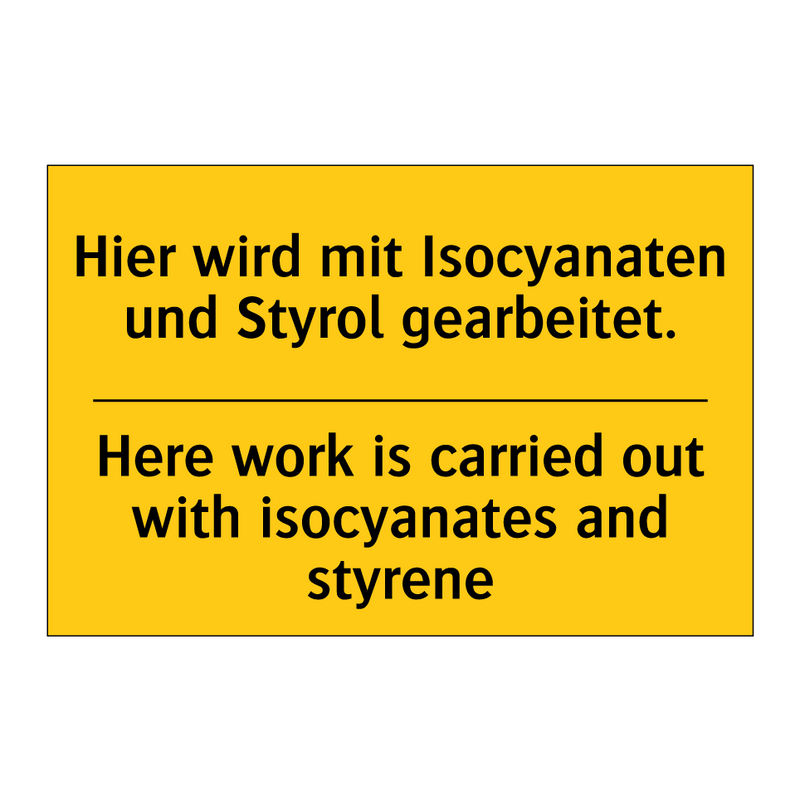 Hier wird mit Isocyanaten und /.../ - Here work is carried out with /.../